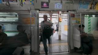 Tokyo Train Inside Timelapse Stock Footage