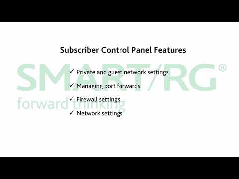 ADTRAN SmartRG CSR Portal and Control Panel Features