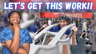 Baylen Levine's First Time in the Gym! REACTION| RAE AND JAE REACTS