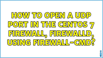How to open a UDP port in the Centos 7 firewall, firewalld, using firewall-cmd?