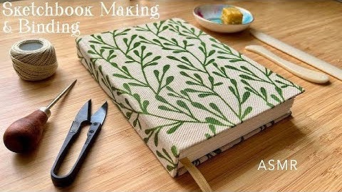 Making a Sketchbook and Binding + ASMR / no music by @InspireArtLinkings