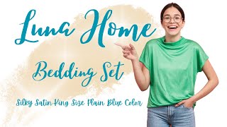 Luna Home Silky Satin King Size Plain Blue Color screenshot 5