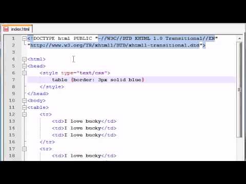 XHTML and CSS Tutorial - 26 - Styling Tables