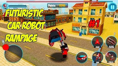 Futuristic Car Robot Rampage ( By Tapinator) Best Android Gameplay #1