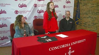 Concordia's Elle Fritcha signs for college with CUAA