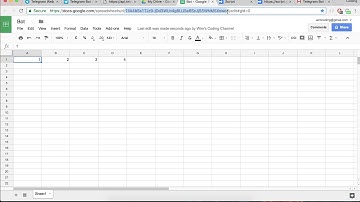 Telegram Bot Tutorial - 4 - Update Your Spreadsheet