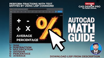 Calculate Numbers In AutoCAD (Sum, Subtraction, Multiply, Division, Average & Percentage)
