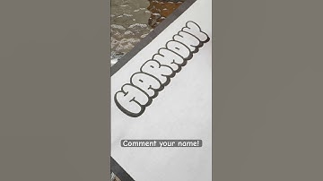 HOW TO DRAW BUBBLE LETTERS✏️ #short #art #fyp #drawing #tutorial #viral #foryou #trending