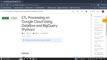 ETL Processing on Google Cloud Using Dataflow and BigQuery (Python) || #GSP290|| #labsolution #GCP