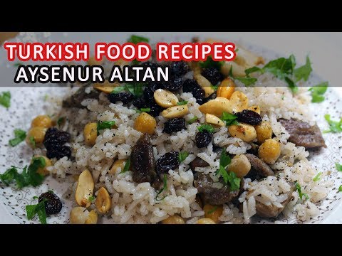 rich-turkish-rice-pilaf-recipe-with-meat,-chickpeas,-nuts-and-raisins-|-aysenur-altan-recipes