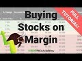 Buying stocks on margin explained - benefits and risks.