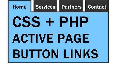 Active Page Link Button Highlight Tutorial