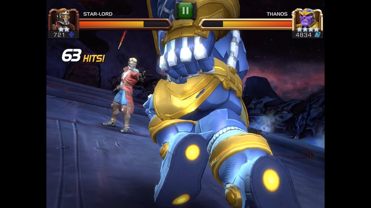 Star-Lord vs. Thanos  Marvel Contest of Champions - YouTube