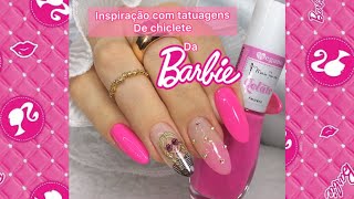 Unhas da Barbie -chiclete #barbie #unhasdecoradas#barbiegirl #barbievideo #youtubeshorts