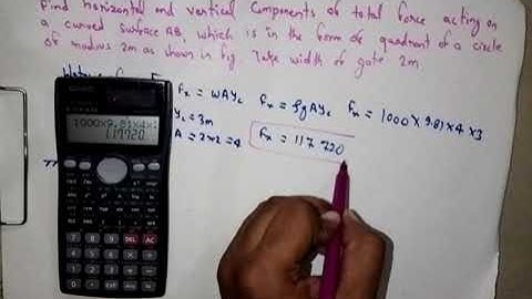 Hydrostatic force on curve surface numerical | Unsolved Numerical of RK Bansal