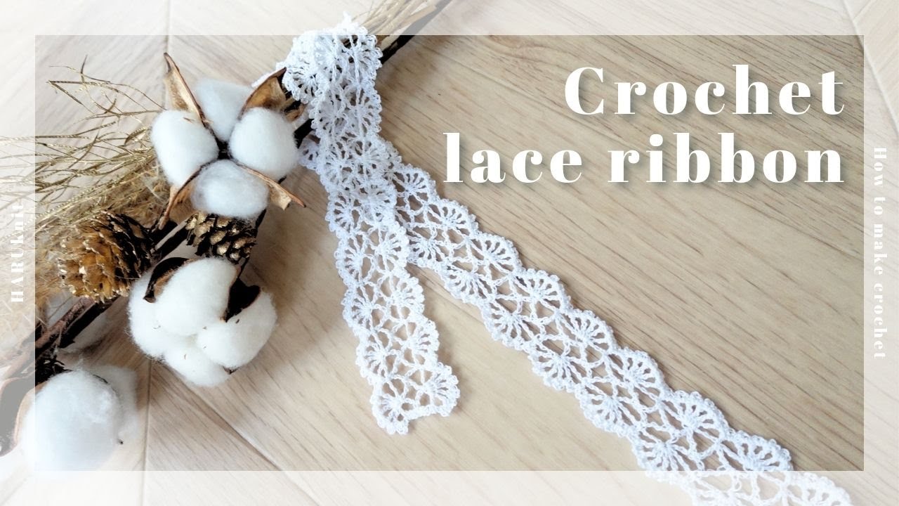 Crochet] Lace ribbon - YouTube