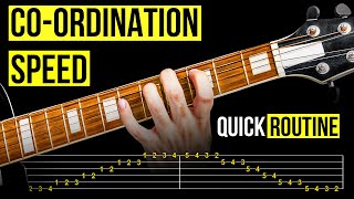 5 Minute Guitar Warm Up (Improve Speed & Co-Ordination) | INTERMEDIATE