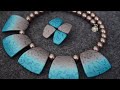 DIY polymer clay necklace Cernit metallic tutorial