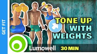 Full Body Workout At Home - Tone Up With Weights