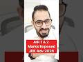 AIR 1 &amp; 2 Marks Exposed🔥 JEE Adv. 2026🚨 #jee #jeemain #jee2026 #advanced #shorts #reels