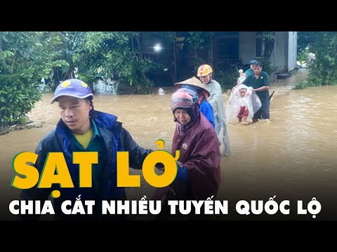 Video Nghệ An mưa lớn, sạt lở đất chia cắt nhiều tuyến quốc... - youtube