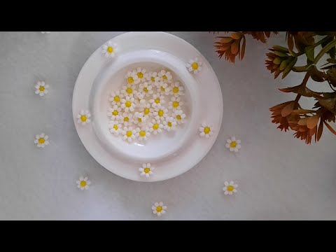 Boncuk Papatya Yapımı (Beaded Daisy making) Tutorial DIY