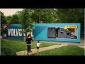 3 year old joel and volvo trucks do the biggest unboxing ever