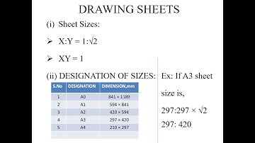 Engineering Drawing sheet designation,size,scales