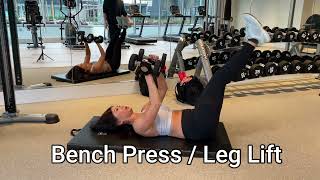 BENCH PRESS LEG LIFTS