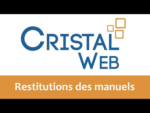 Tuto Cristal Web - restitutions des manuels