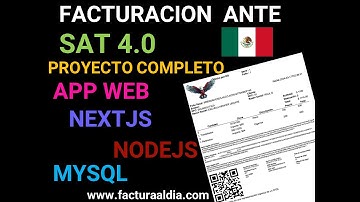 Facturación electrónica web javascript nodejs SAT 4.0 México Proyecto completo