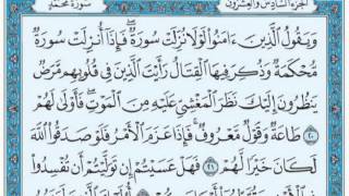 سورة محمد كاملة  للقارئ سعد الغامدي  مع القراءة من المصحف الشريف جود عالية