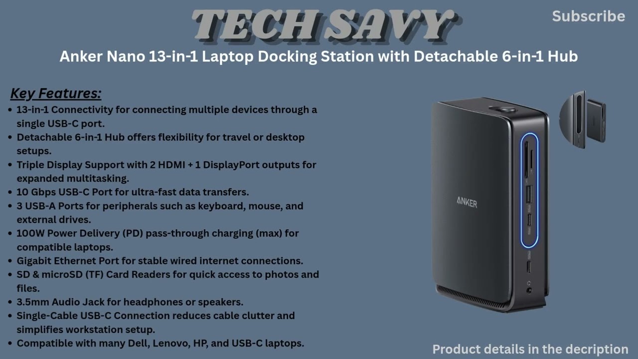 Anker Nano 13-in-1 Docking Station Review | Triple Display USB-C
