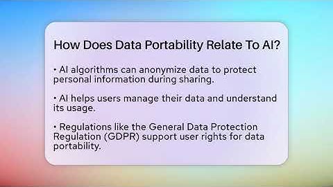 How Does Data Portability Relate To AI? - Everyday-Networking