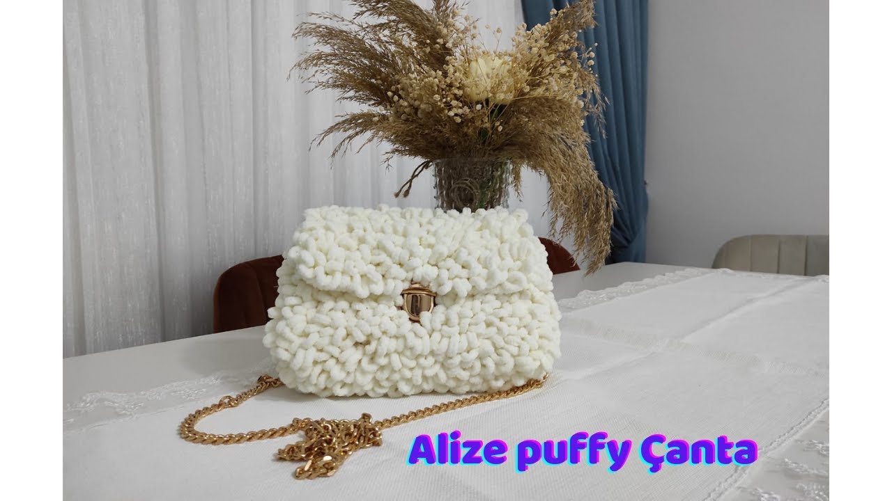 Peluş Çanta Yapımı | Plastik Kanvas ve Alize Puffy ile Kolay Çanta Yapılışı