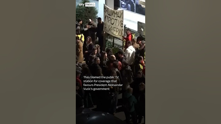 Protesters block Serbian state TV building