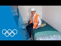 Ioc president thomas bach at the olympic village paris 2024