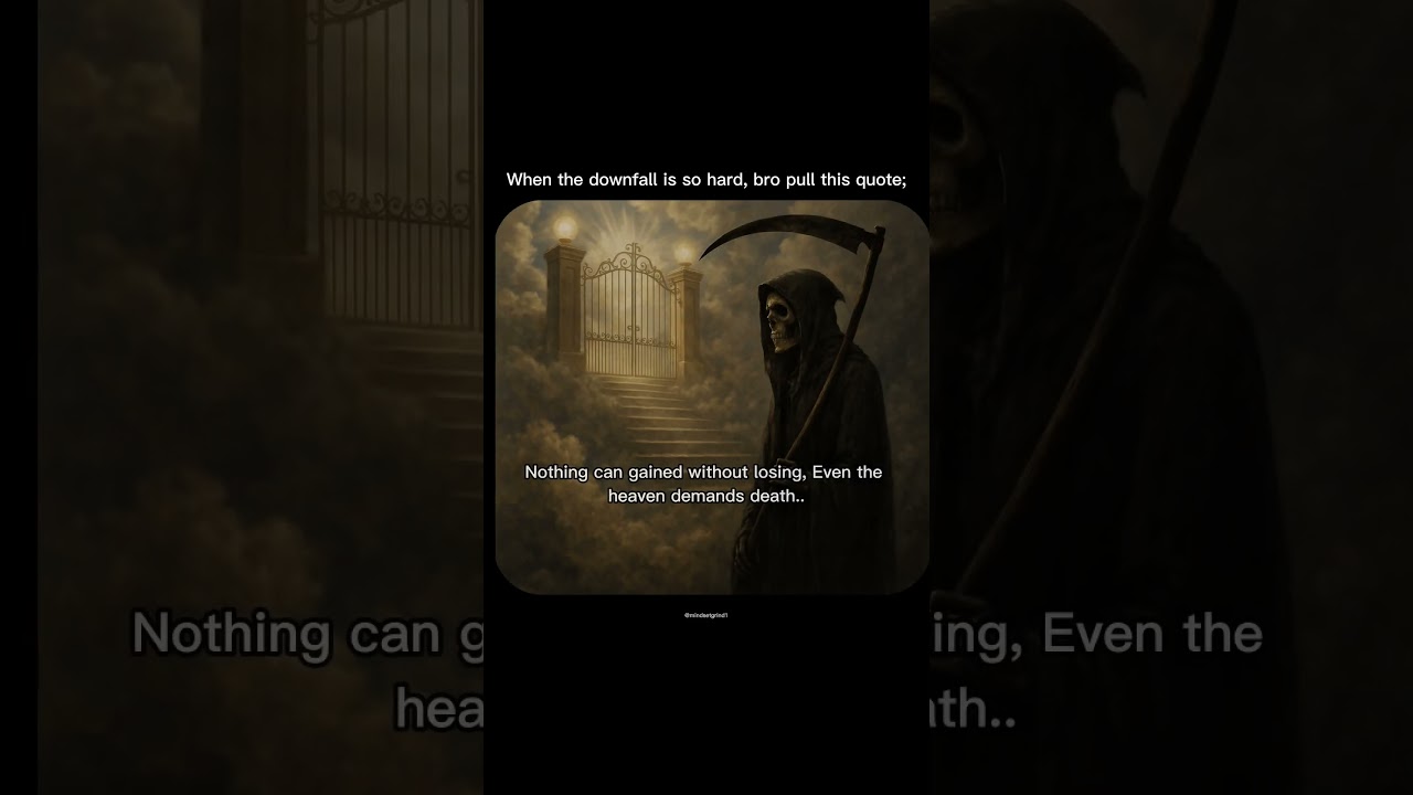 Nothing comes without sacrifice — even heaven demands a price.  