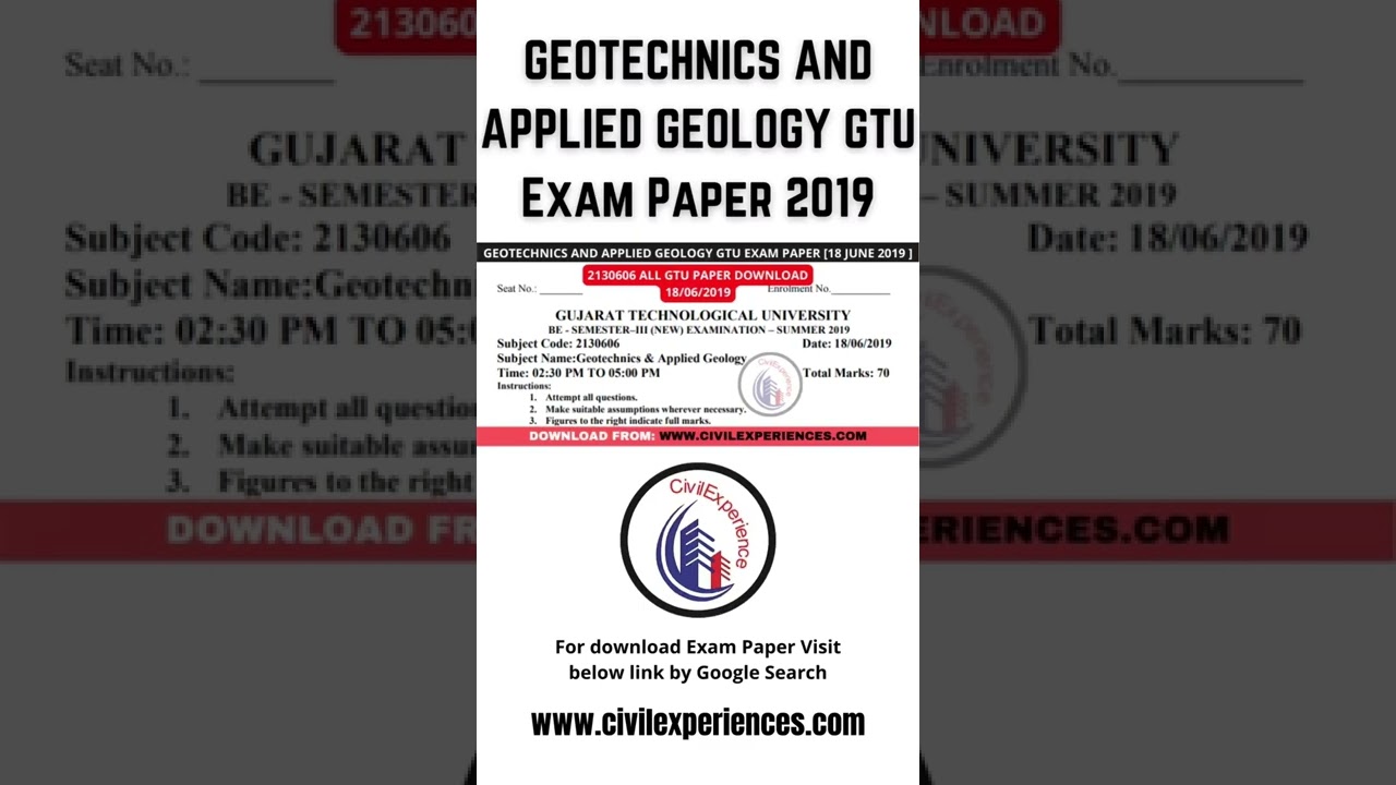 GEOTECHNICS AND APPLIED GEOLOGY