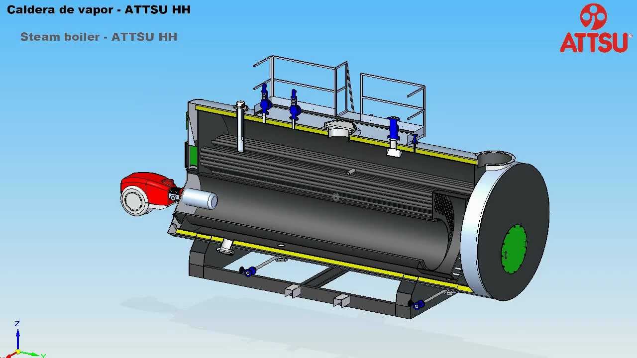 ATTSU 3D Caldera de vapor HH Vista exterior y interior 3D ATTSU 3D Caldera de vapor HH Vista exterior y interior 3D