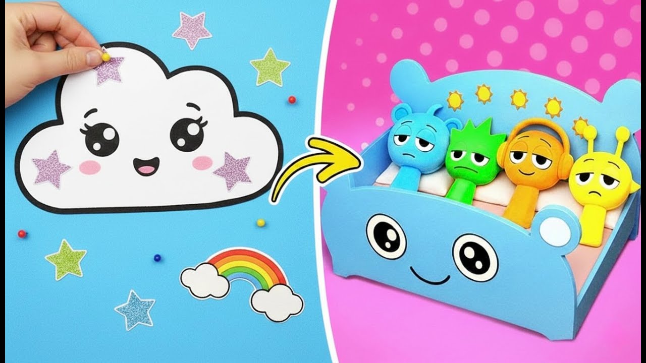 ¡Gran sorpresa! 💜 Construyamos una habitación de cartón para nuevos integrantes Sprunki