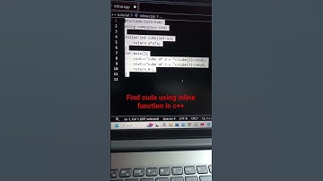 find cube , program using inline function in c++#cpp #coding #computerscience #programming #code