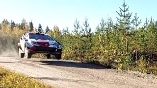 Sebastien Ogier Flying in Rally Finland 2021 test Toyota WRC