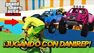 JUGANDO CON DANIREP A UN CORRE O TE ATROPELLO IMPOSIBLE! - GTA 5 ONLINE