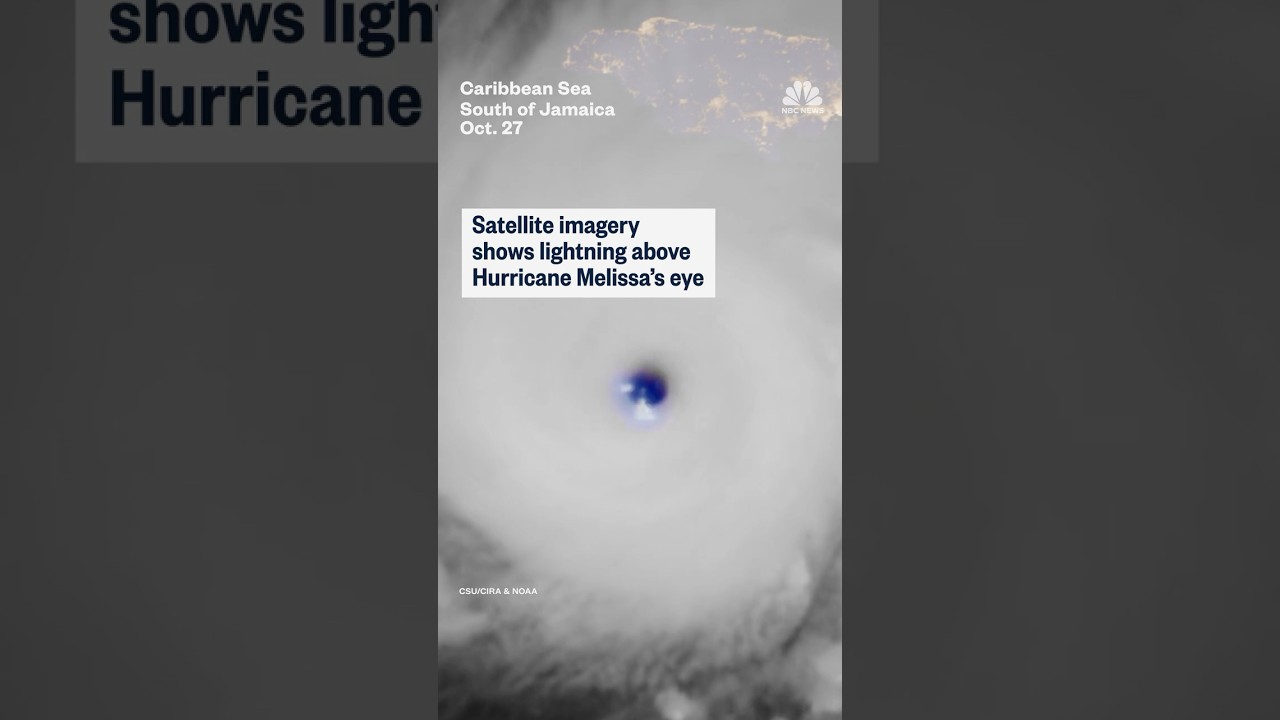 Satellite Imagery Shows Lightning Above Hurricane Melissa S Eye