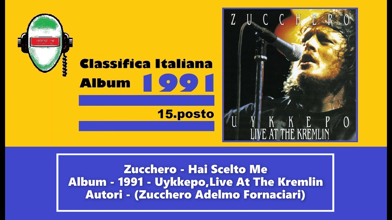 1991 Zucchero Hai Scelto Me YouTube