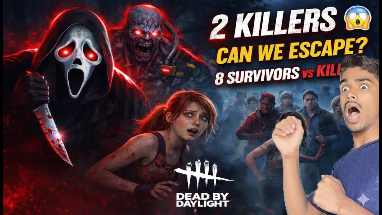 Try To Escape By The 2 Killers With 8 Survivors ｜ Dead By Daylight #4   GamerTrap 1080p, h264
