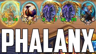 Start of Turn Gain +1100 / +1100 | Phalanx Combo - Hearthstone Battlegrounds