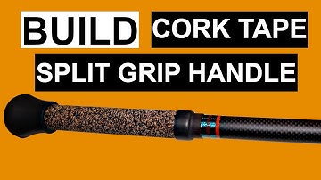 HOW TO BUILD A SPLIT GRIP HANDLE USING CORK TAPE | CUSTOM SURF ROD | GREAT FOR BEGINNERS
