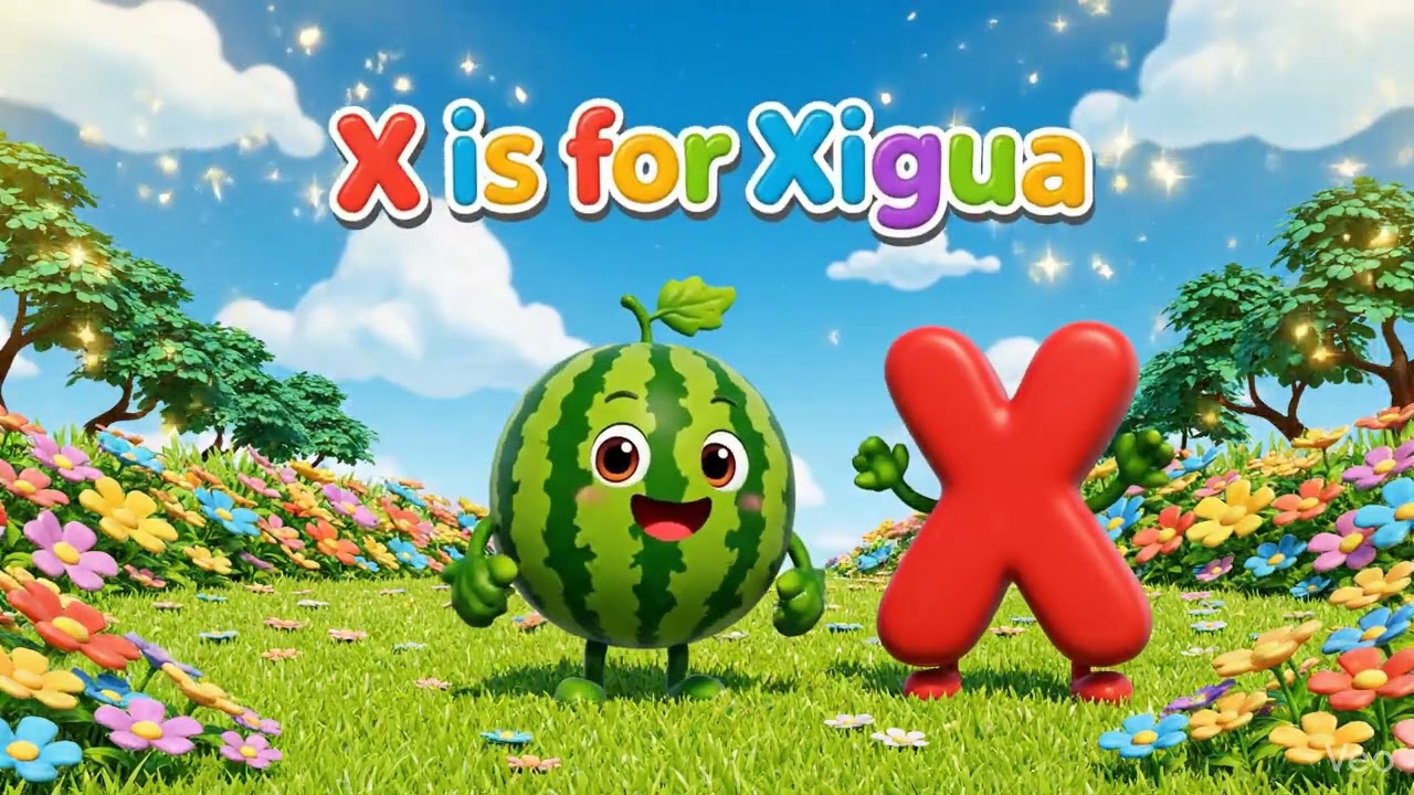 X is for Xigua 🍉  | A to Z ABC Learning for Kids 🌈 Fun & Easy!